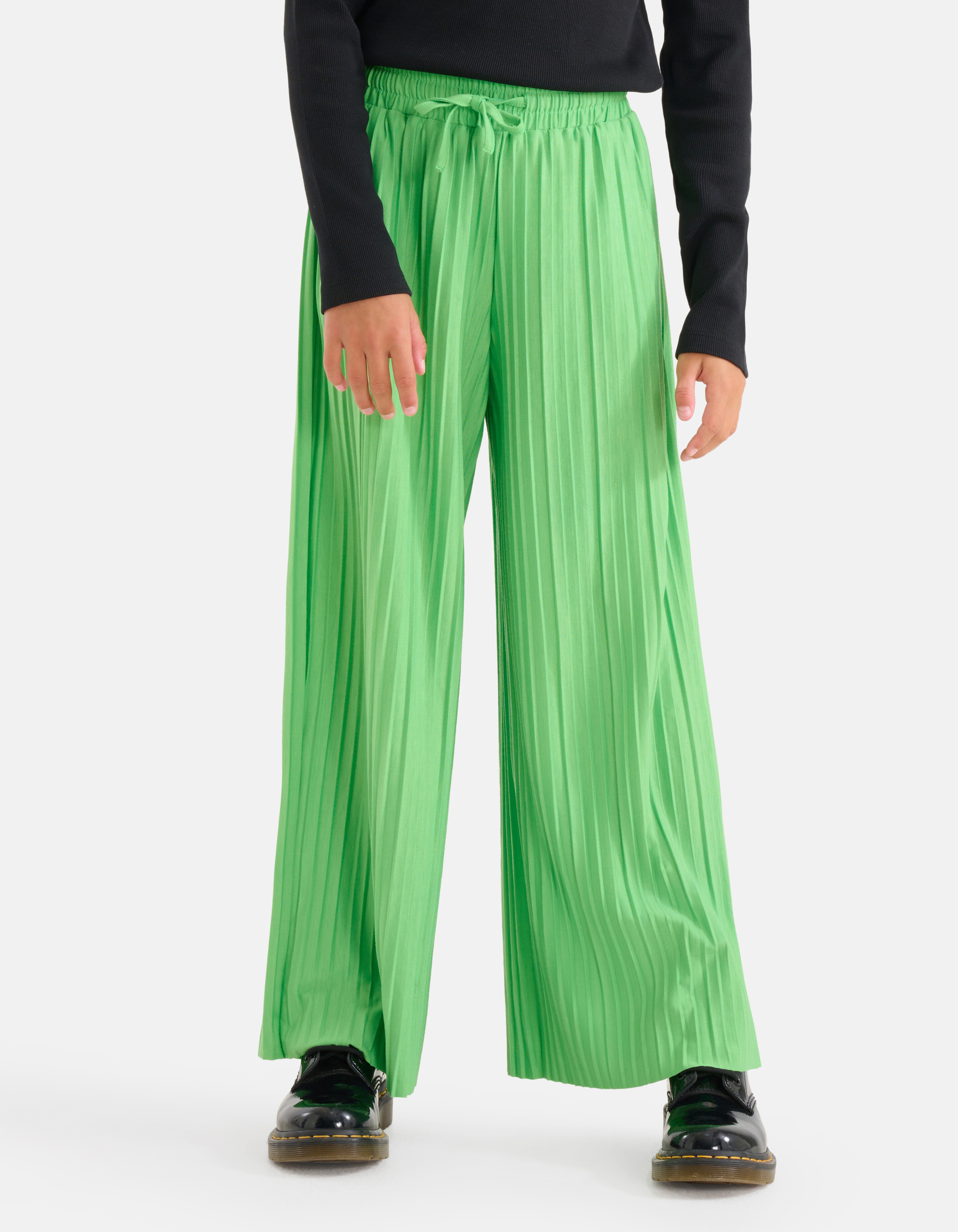 Plisse Palazzo-Hose Grün SHOEBY GIRLS