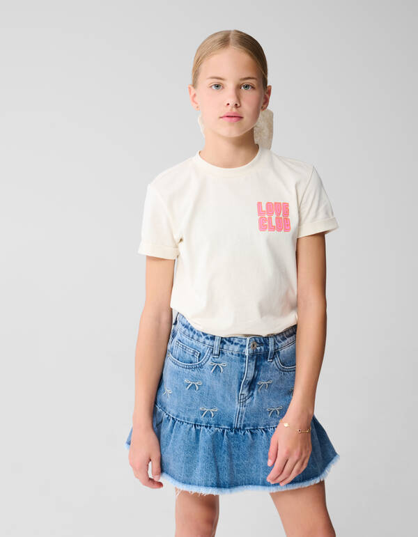 Love Club Artwork T-shirt Off Weiß SHOEBY GIRLS