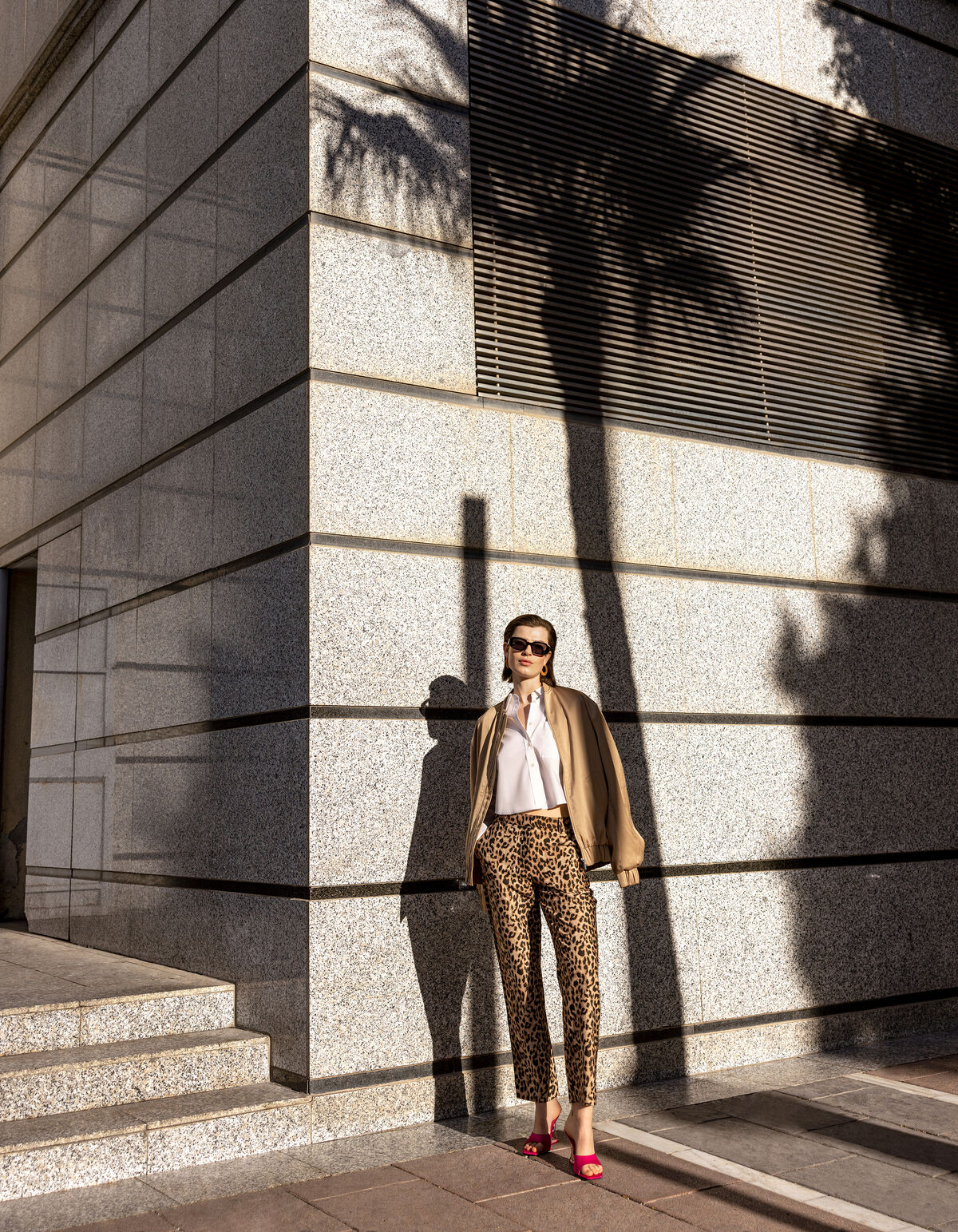 Leoparden-Jacquard-Hose Braun SHOEBY WOMEN