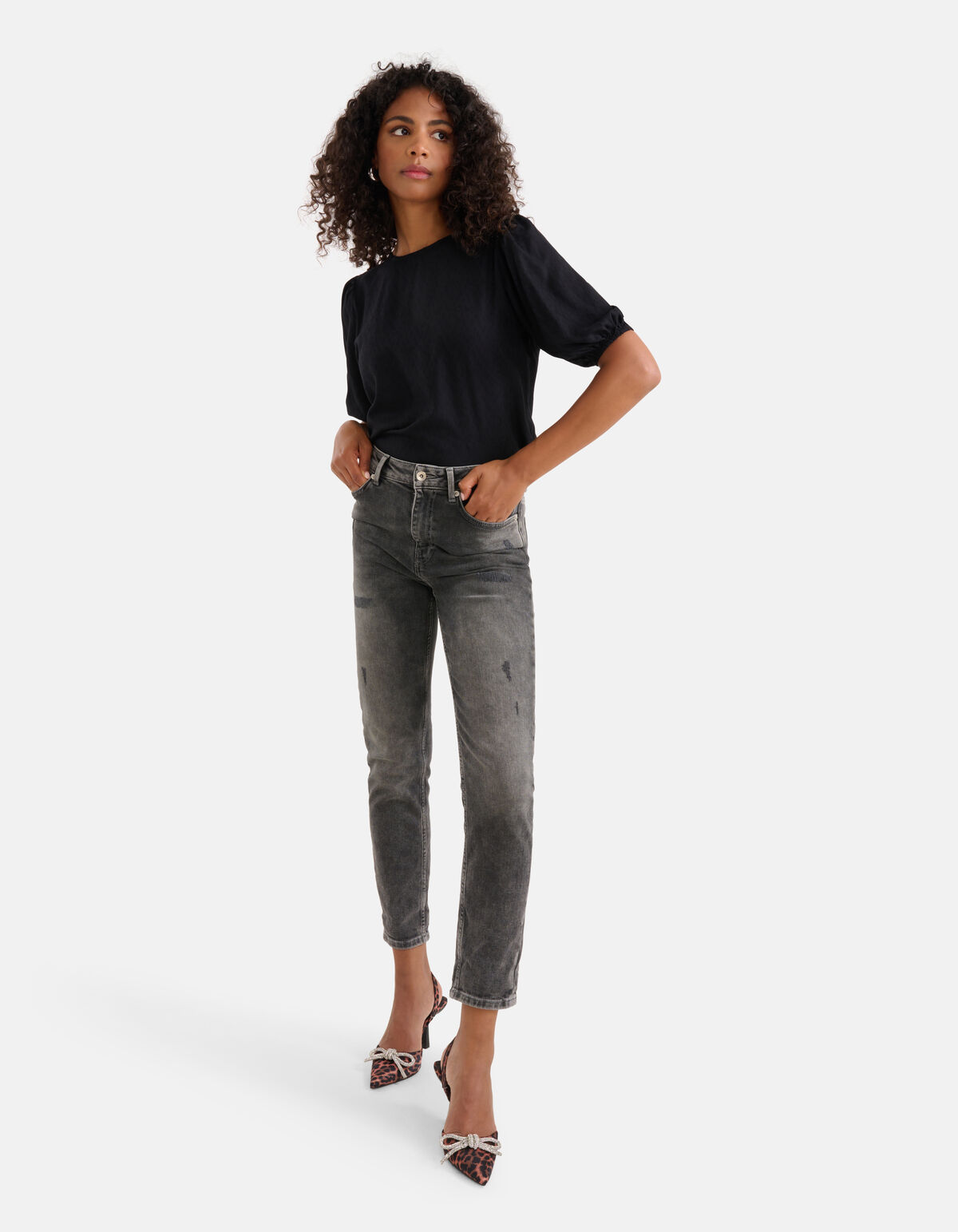 Mom Jeans Grau SHOEBY WOMEN