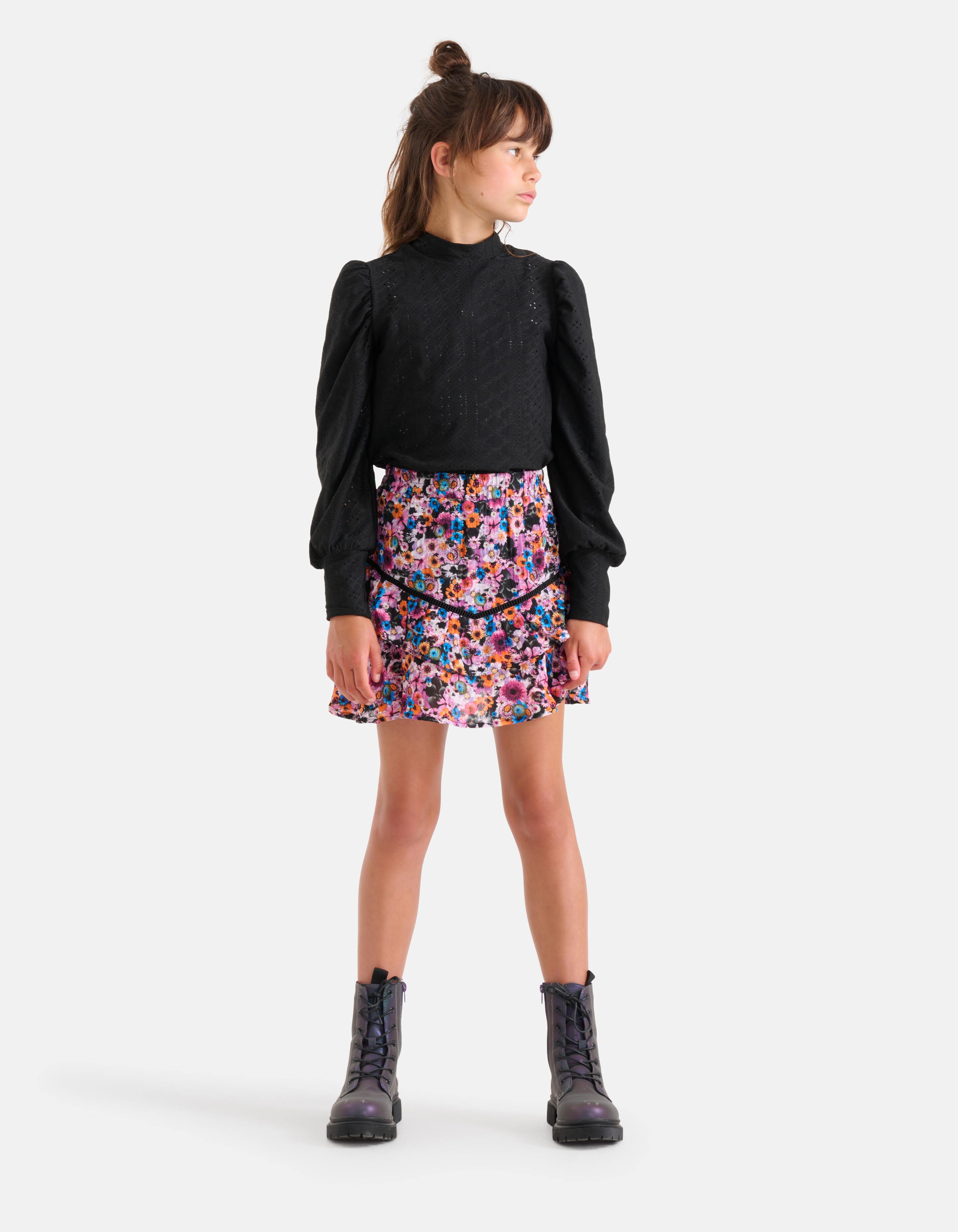 Embroidery Top Zwart SHOEBY GIRLS