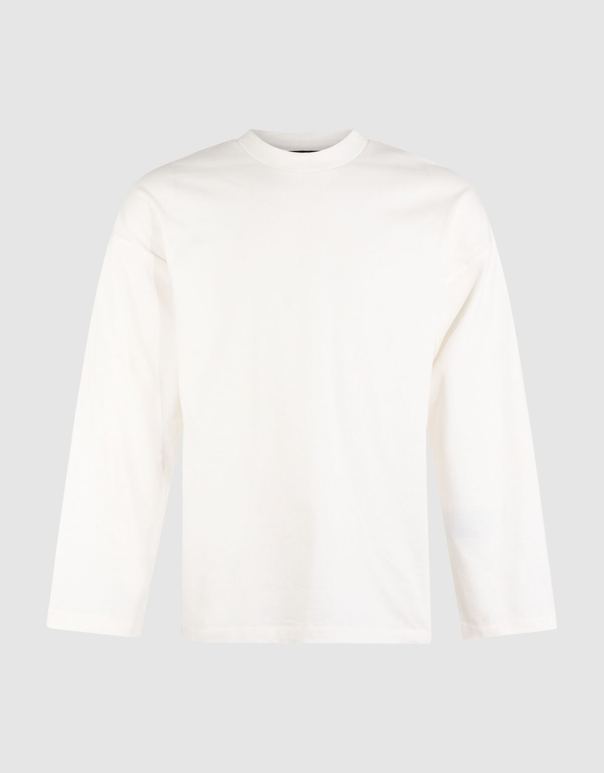 Basic-T-Shirt mit langem Arm im Relaxed-Fit wei&szlig; SHOEBY MEN