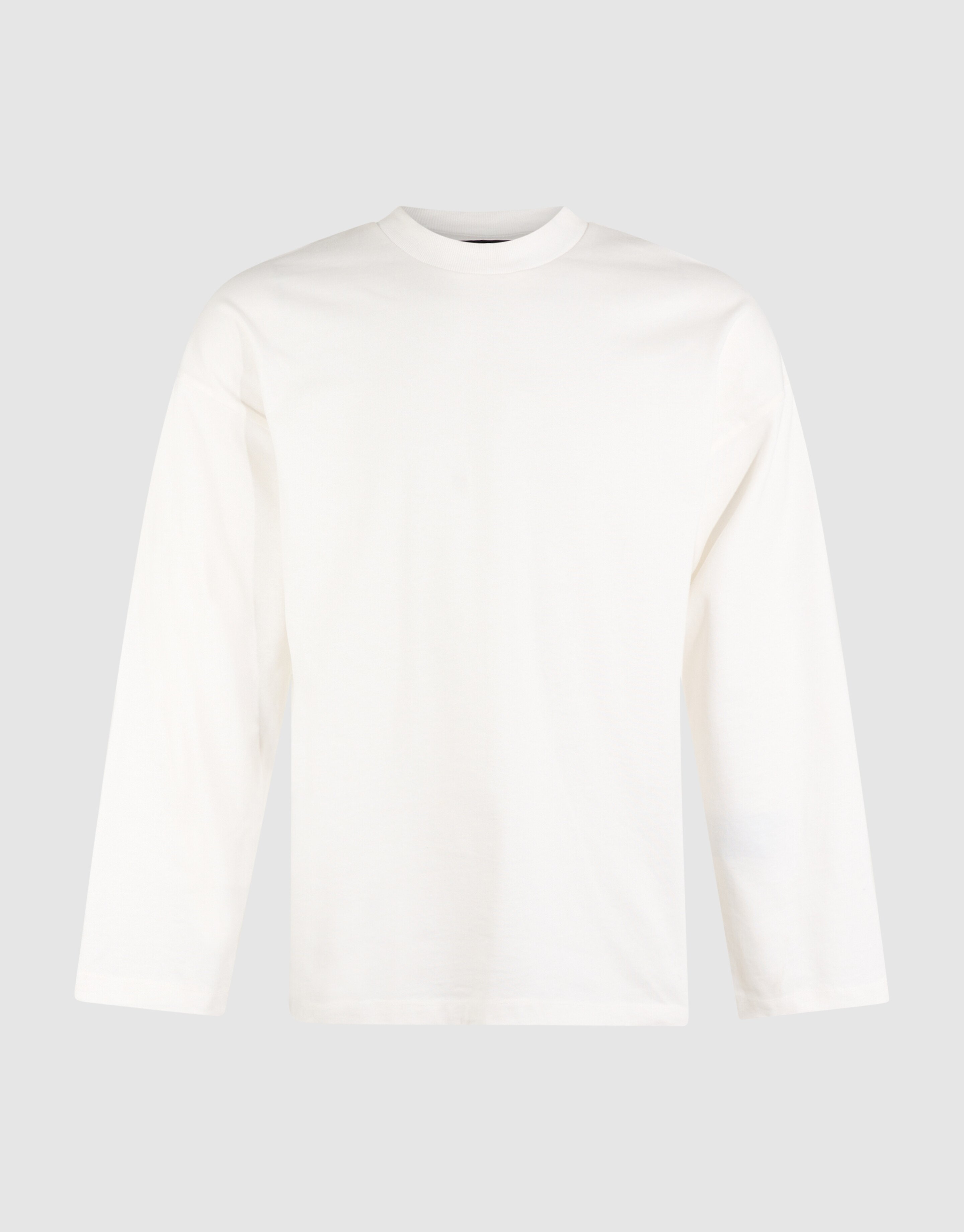 Basic-T-Shirt mit langem Arm im Relaxed-Fit wei&szlig; SHOEBY MEN
