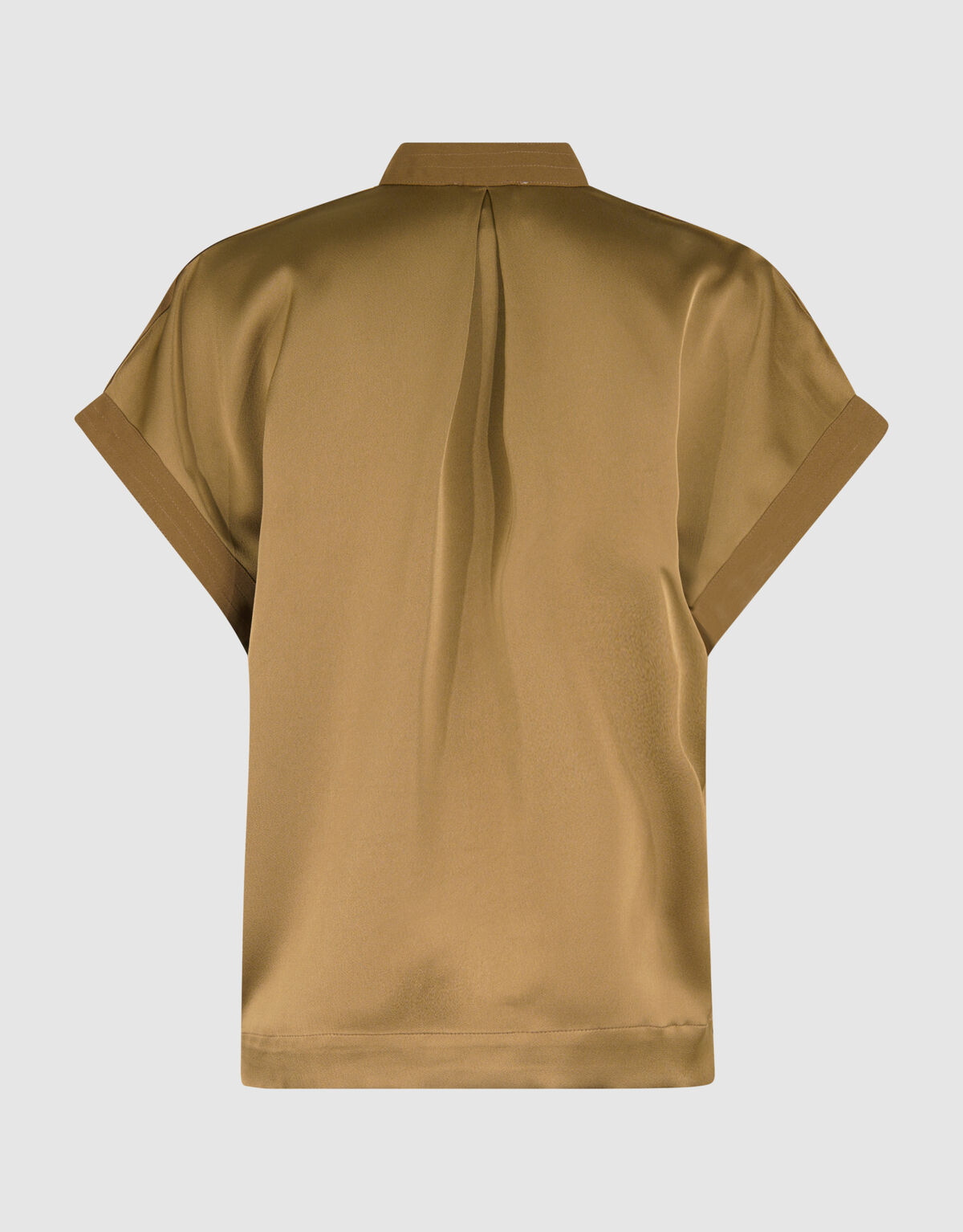 Satin Top mit V-Ausschnitt Camel SHOEBY WOMEN