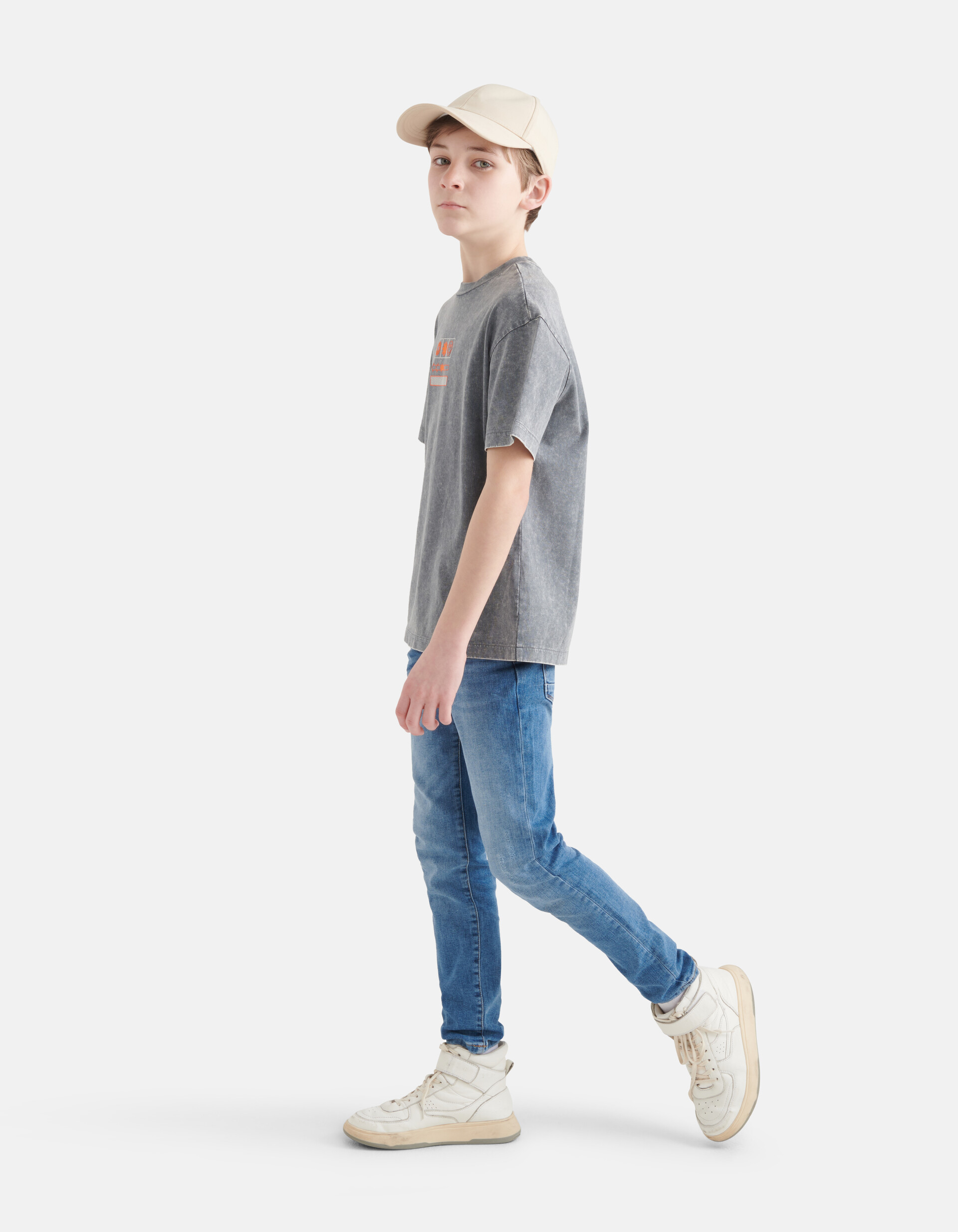 Printed T-Shirt Hellgrau SHOEBY BOYS