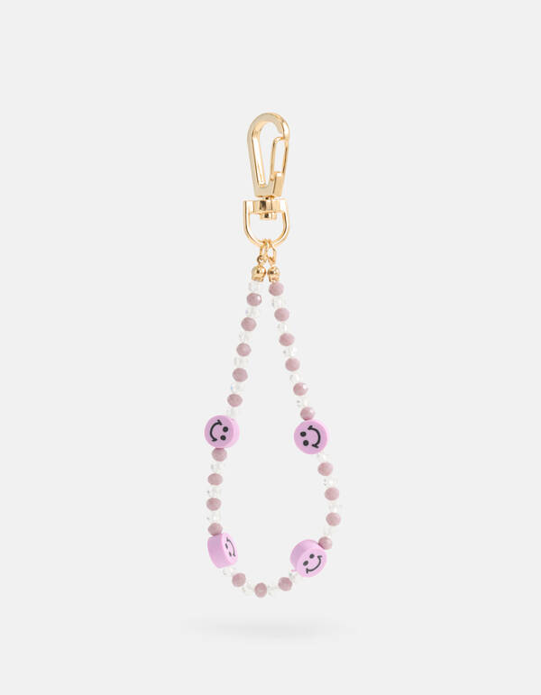 Perlen-Schlüsselanhänger Hellviolett SHOEBY ACCESSOIRES