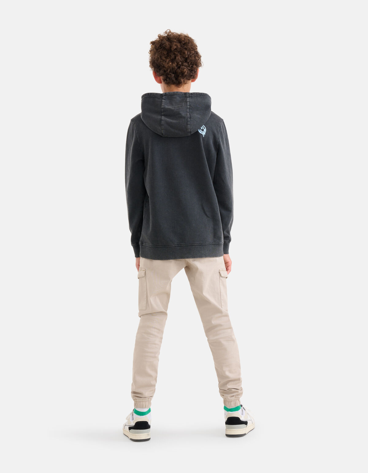 Washed Hoodie Dunkelgrau SHOEBY BOYS