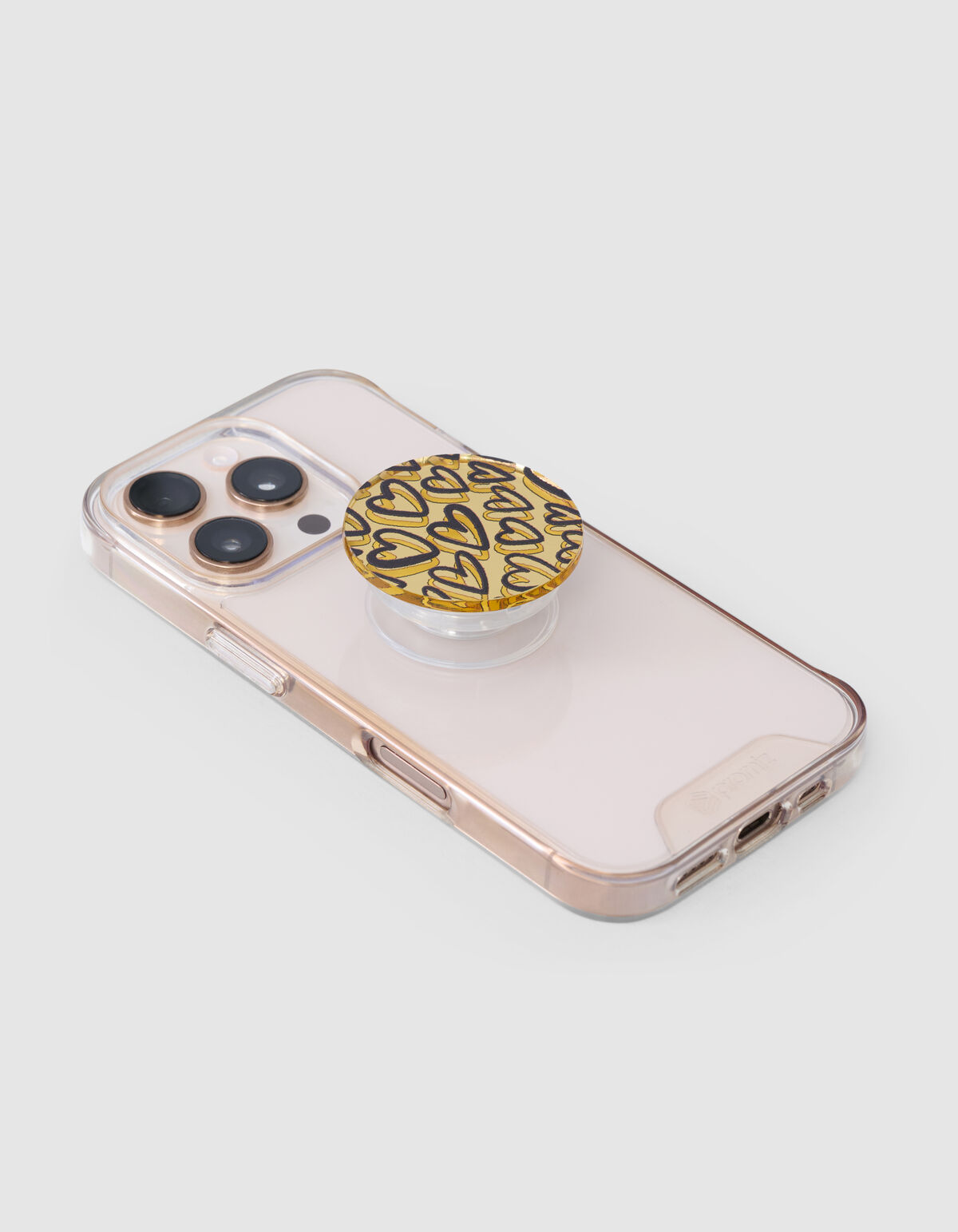 Runder Herz-Telefonhalter Gold SHOEBY ACCESSOIRES