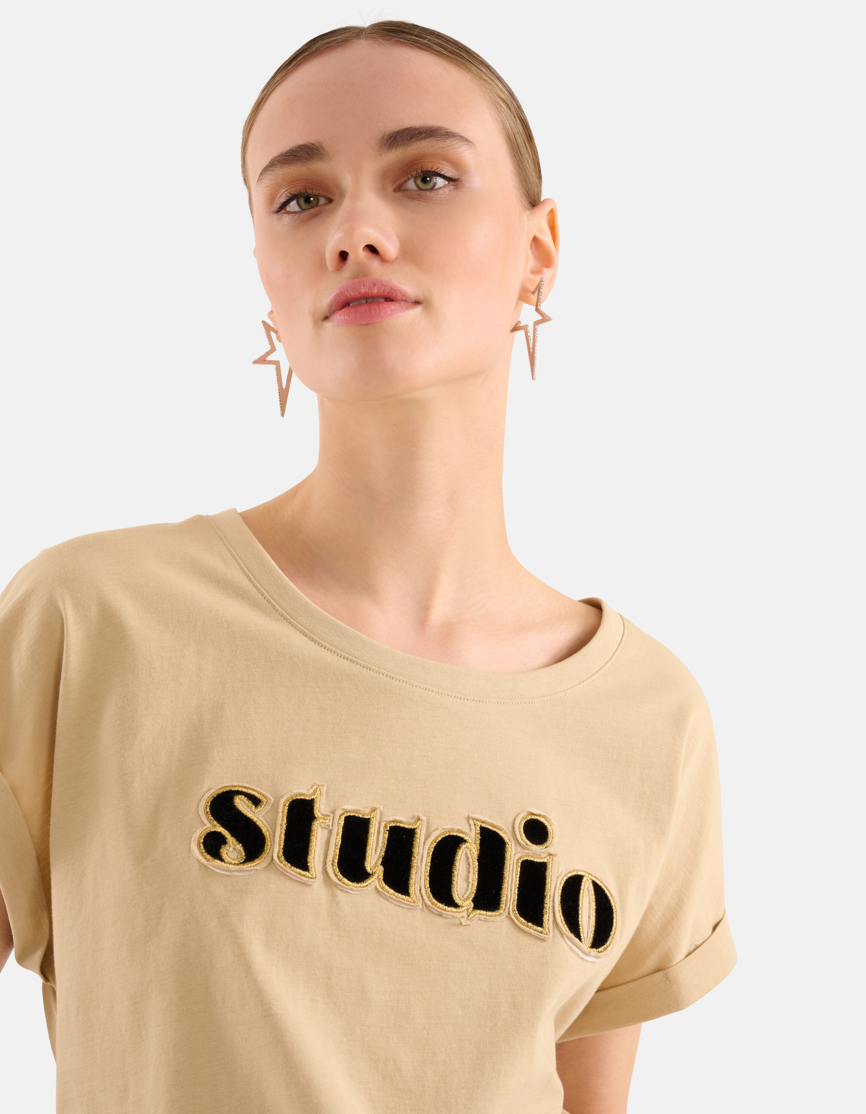 Kunstwerk T-shirt Beige SHOEBY WOMEN
