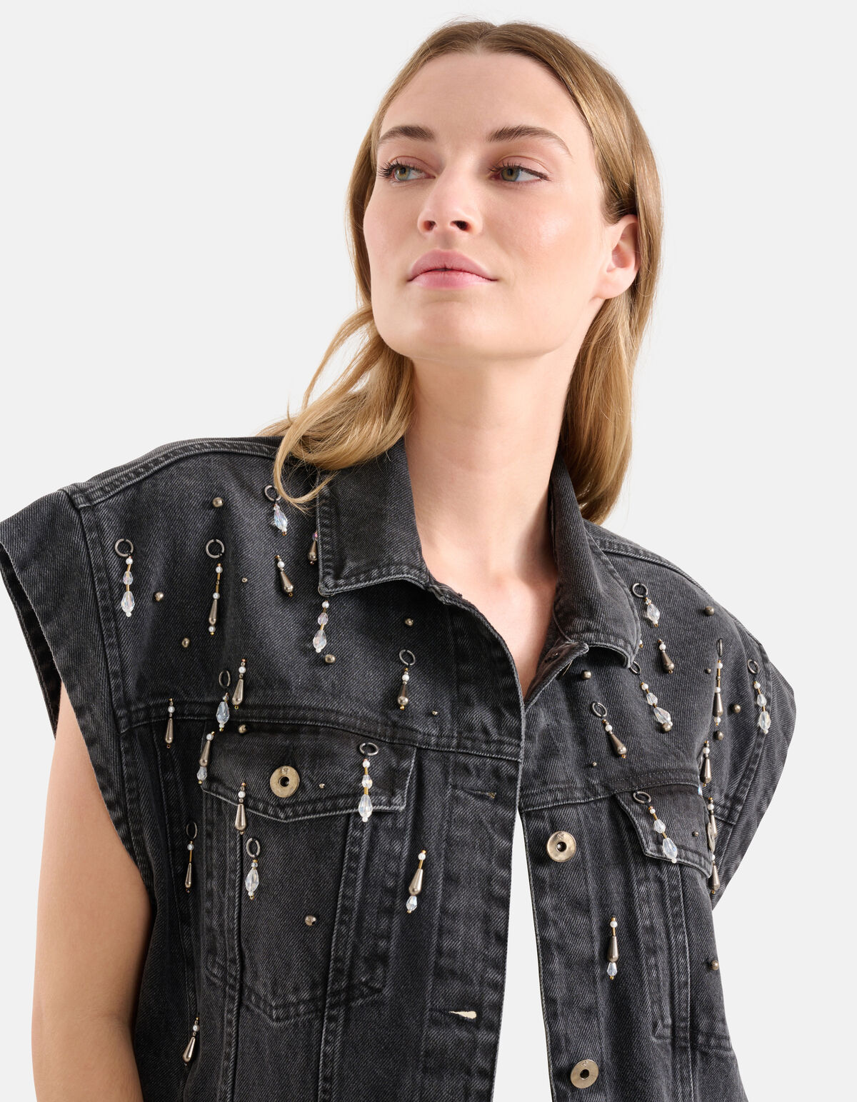 Rocky Denim Gilet Grau SHOEBY WOMEN
