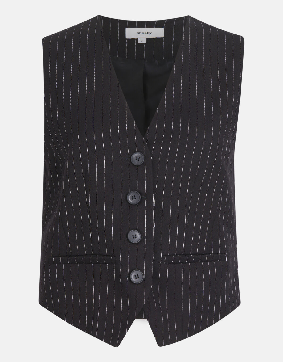 Nadelstreifen-Gilet Schwarz/Weiß SHOEBY WOMEN