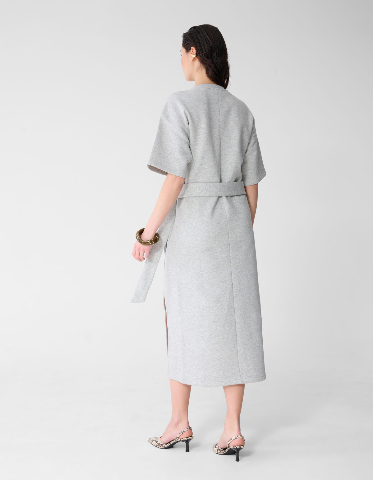 Sweat Maxi Kleid Hellgrau SHOEBY WOMEN