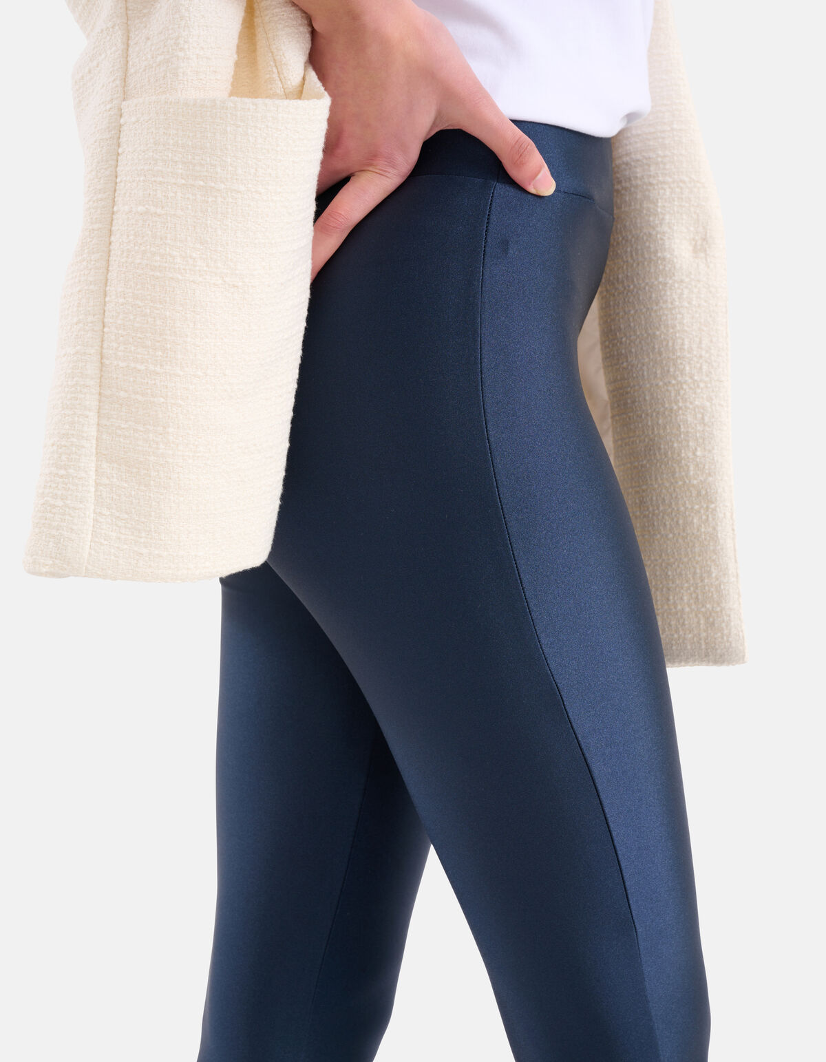 Glänzende Leggings Dunkelblau SHOEBY WOMEN