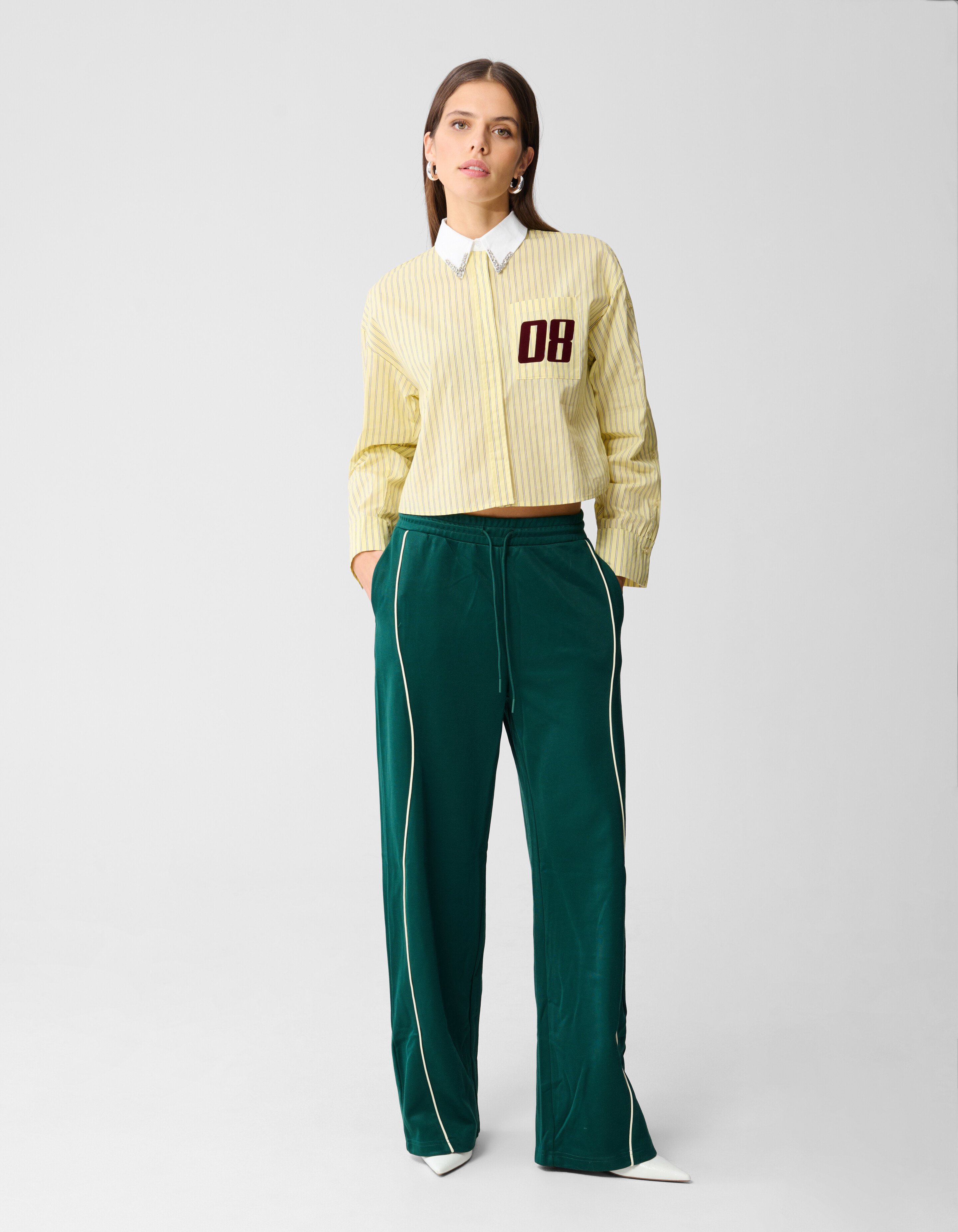 Wave Weite Hosen Dunkelgr&uuml;n SHOEBY WOMEN