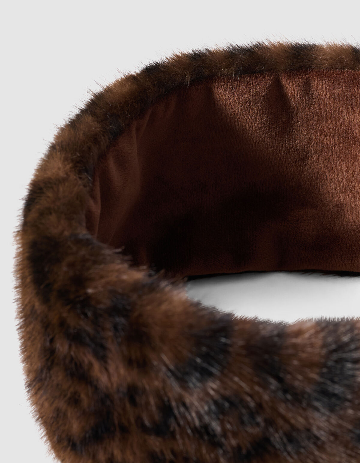 Leopard Faux Fur Haarband Braun SHOEBY ACCESSOIRES