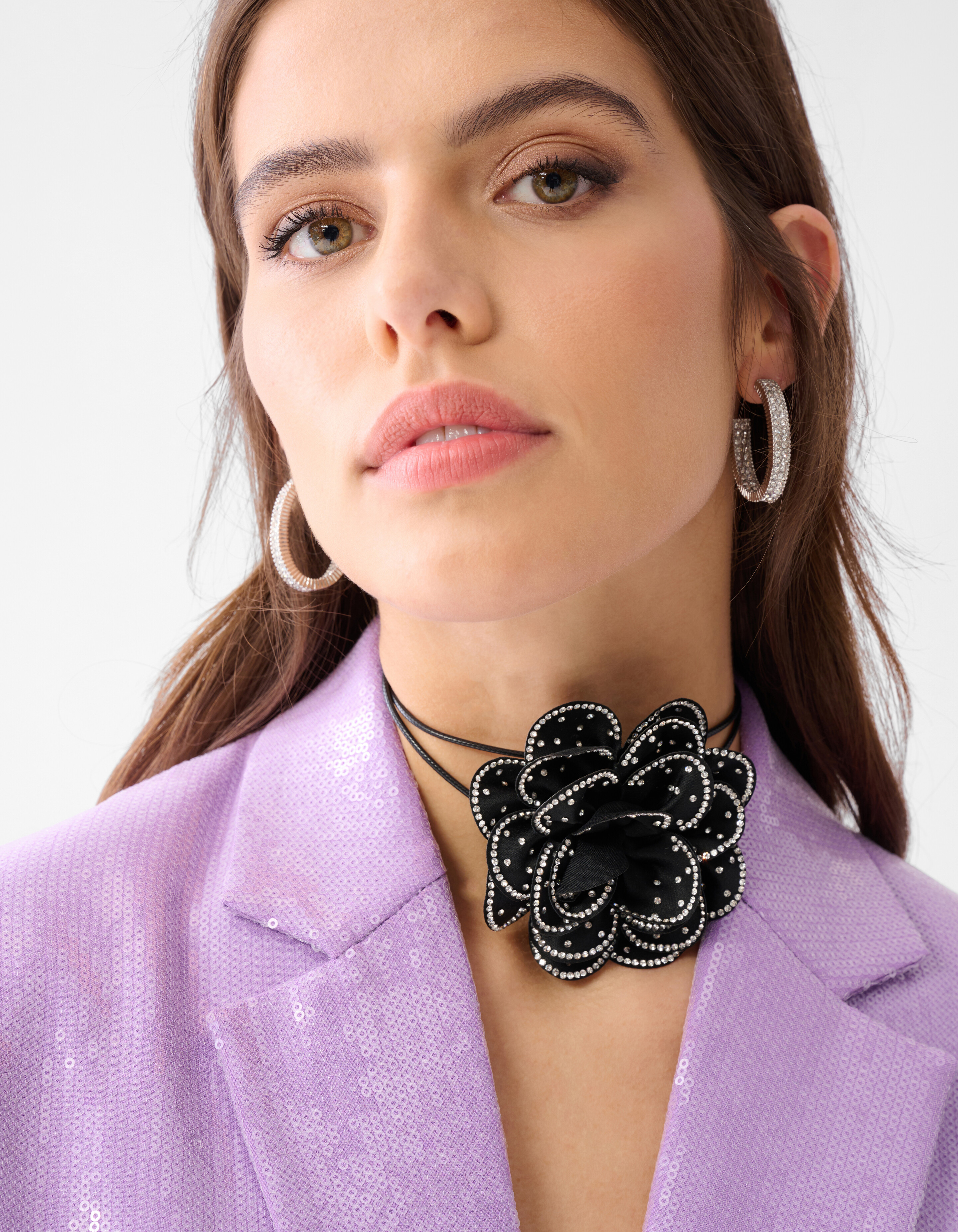 Übergroßer Pailletten-Blazer Hellviolett SHOEBY WOMEN