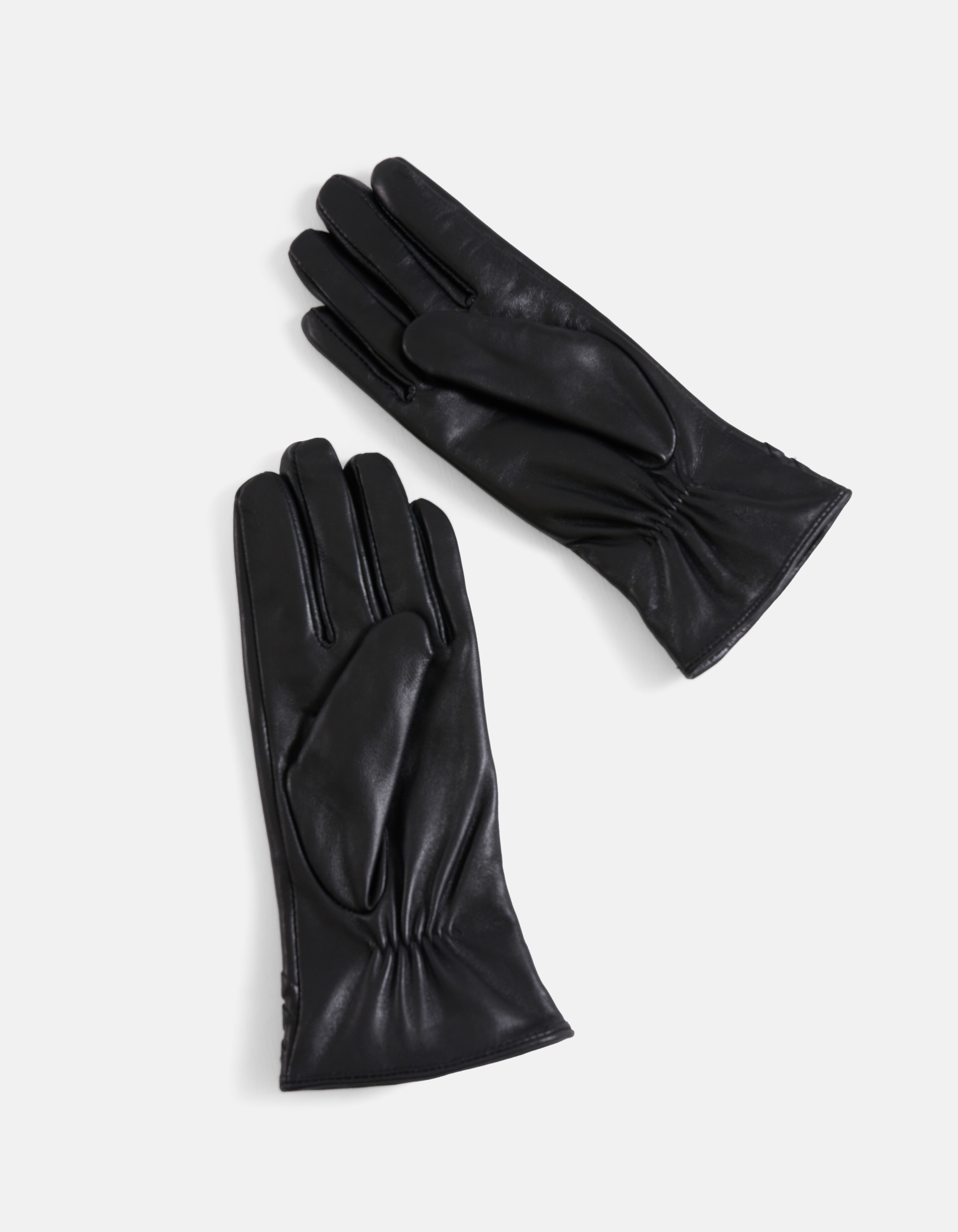 Geflochtene Lederhandschuhe Schwarz SHOEBY ACCESSOIRES