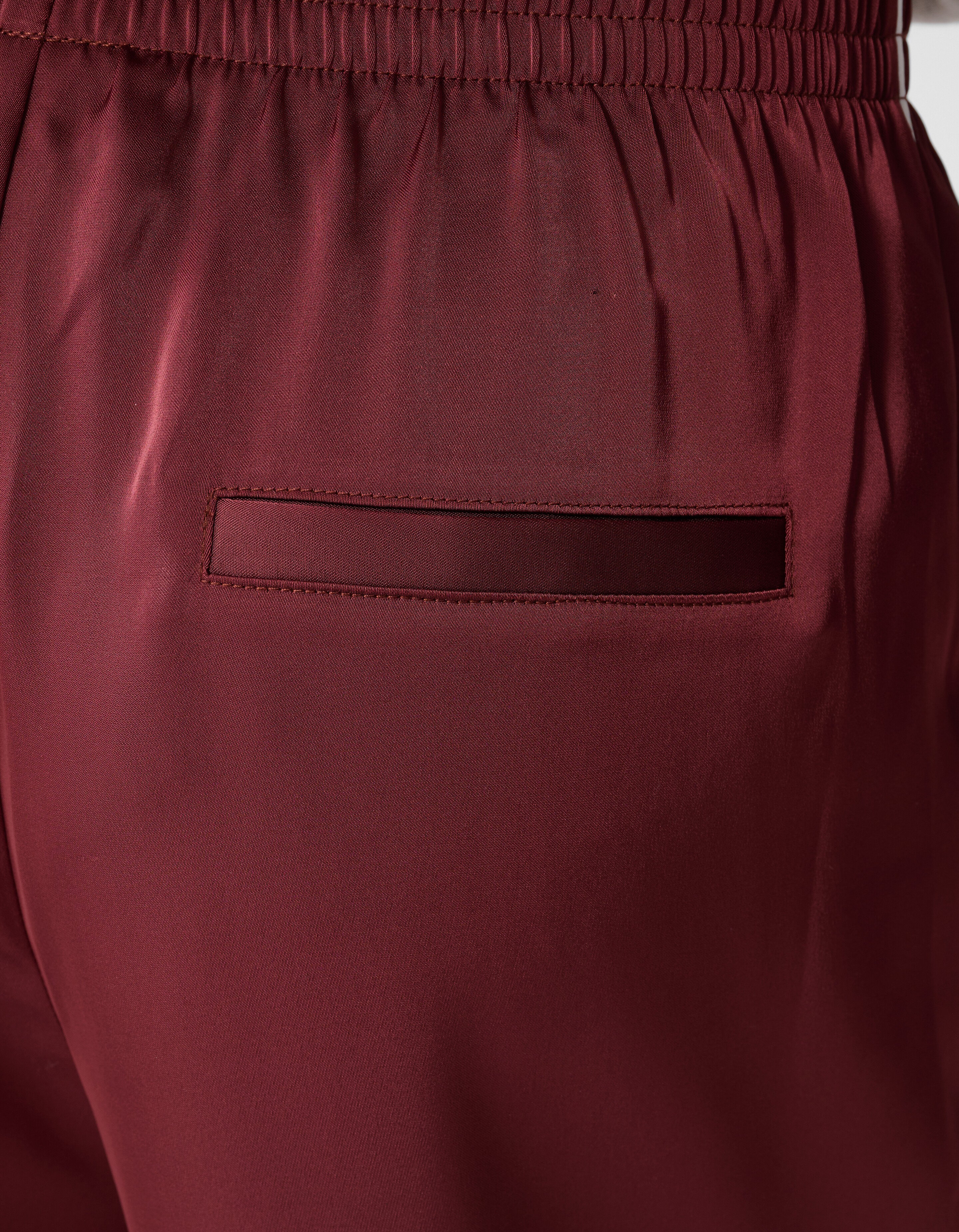 Satin-Kontrast-Jogger Dunkelrot SHOEBY WOMEN