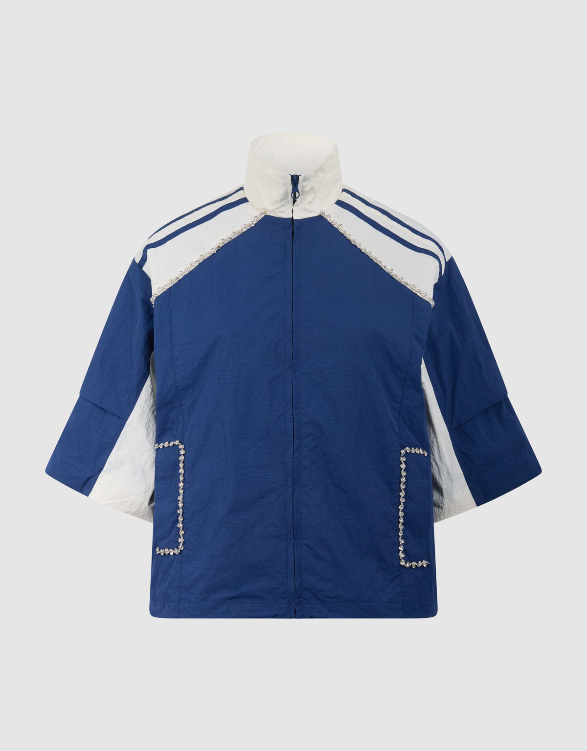 &Uuml;bergro&szlig;e sportliche Trainingsjacke Dunkelblau SHOEBY WOMEN