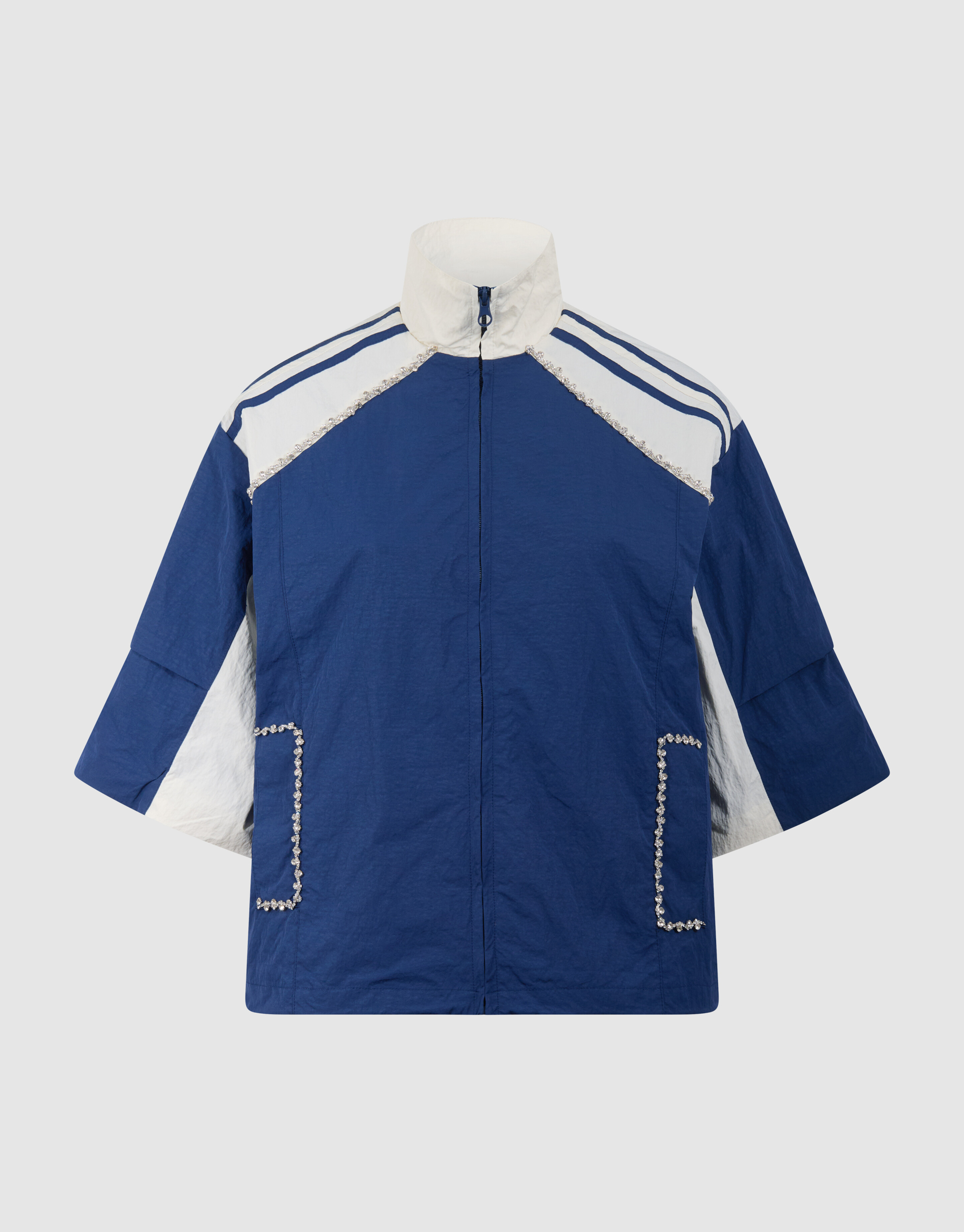 &Uuml;bergro&szlig;e sportliche Trainingsjacke Dunkelblau SHOEBY WOMEN