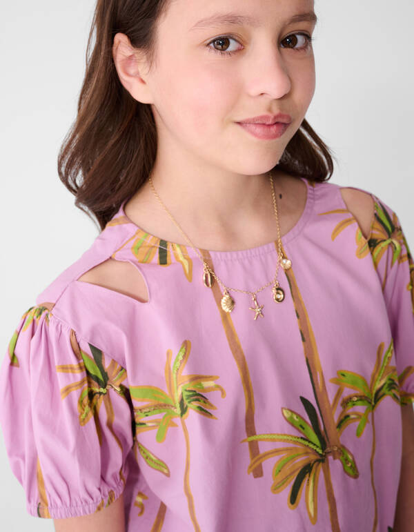 Palm Pailletten Top Helllila SHOEBY GIRLS