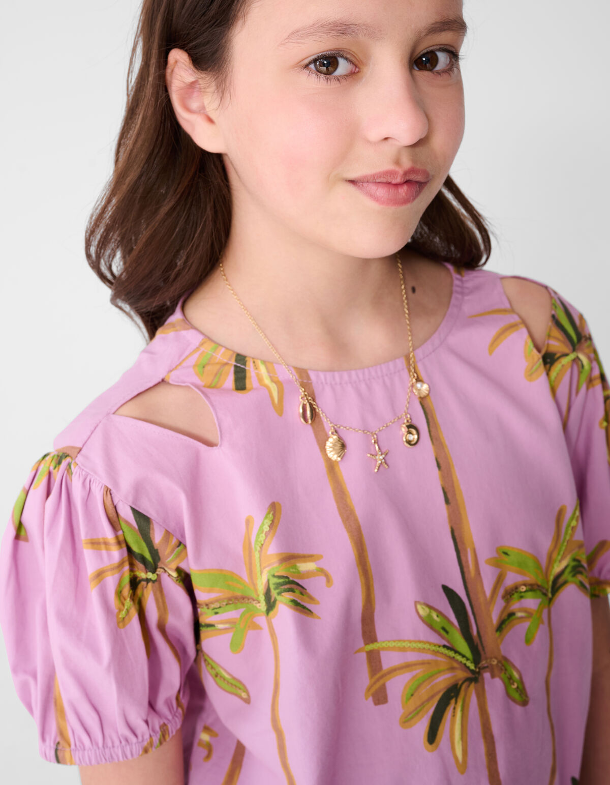 Palm Pailletten Top Helllila SHOEBY GIRLS