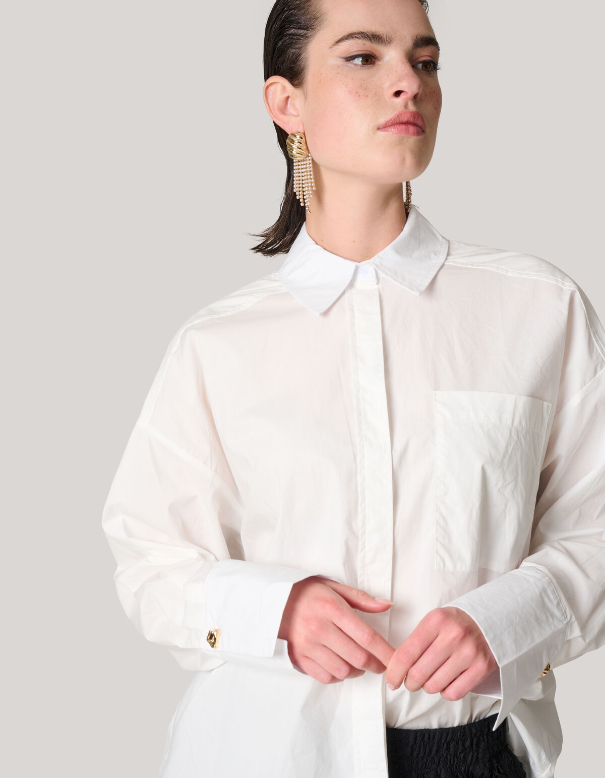 Popeline-Bluse Wei&szlig; SHOEBY WOMEN