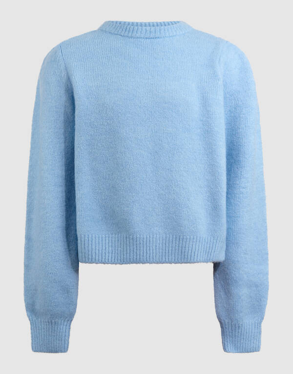 Open Back Strik Pullover Hellblau SHOEBY GIRLS