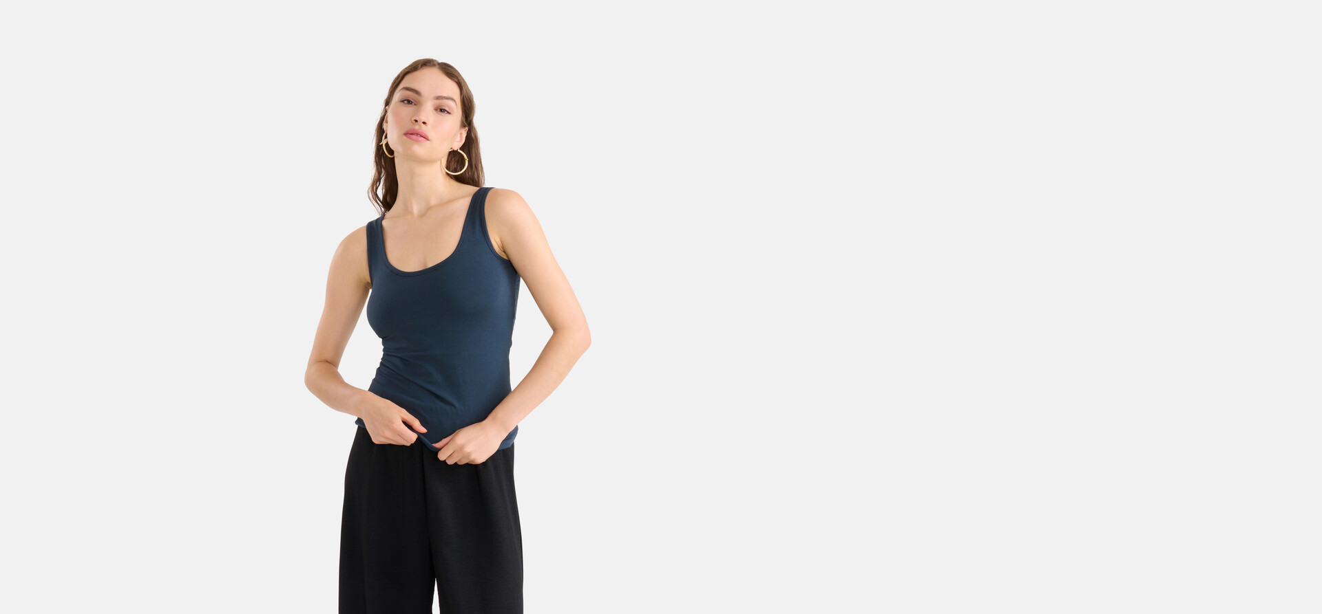 Basic Tank Top Dunkelblau SHOEBY WOMEN