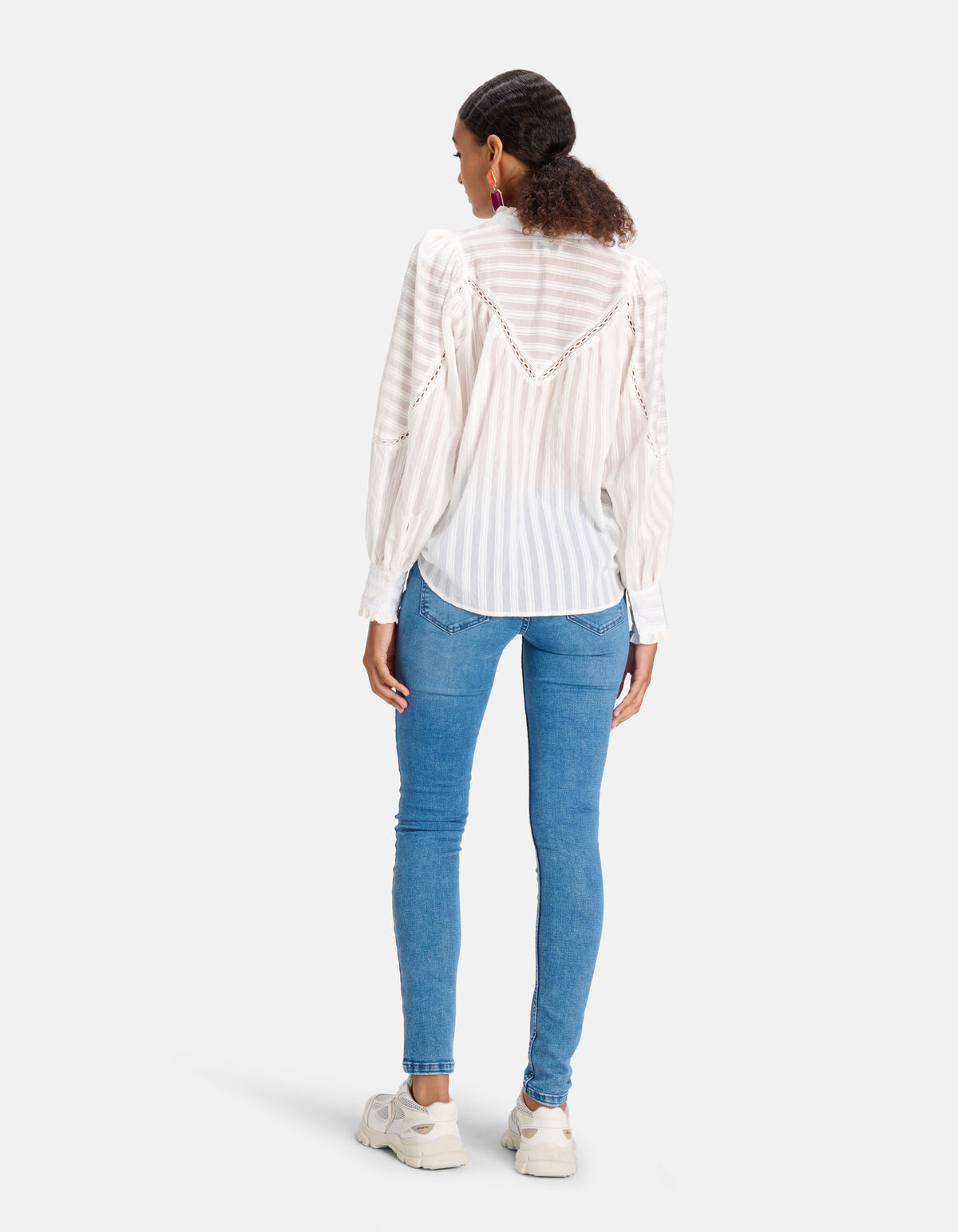 Gestreifte Bluse Off White SHOEBY WOMEN