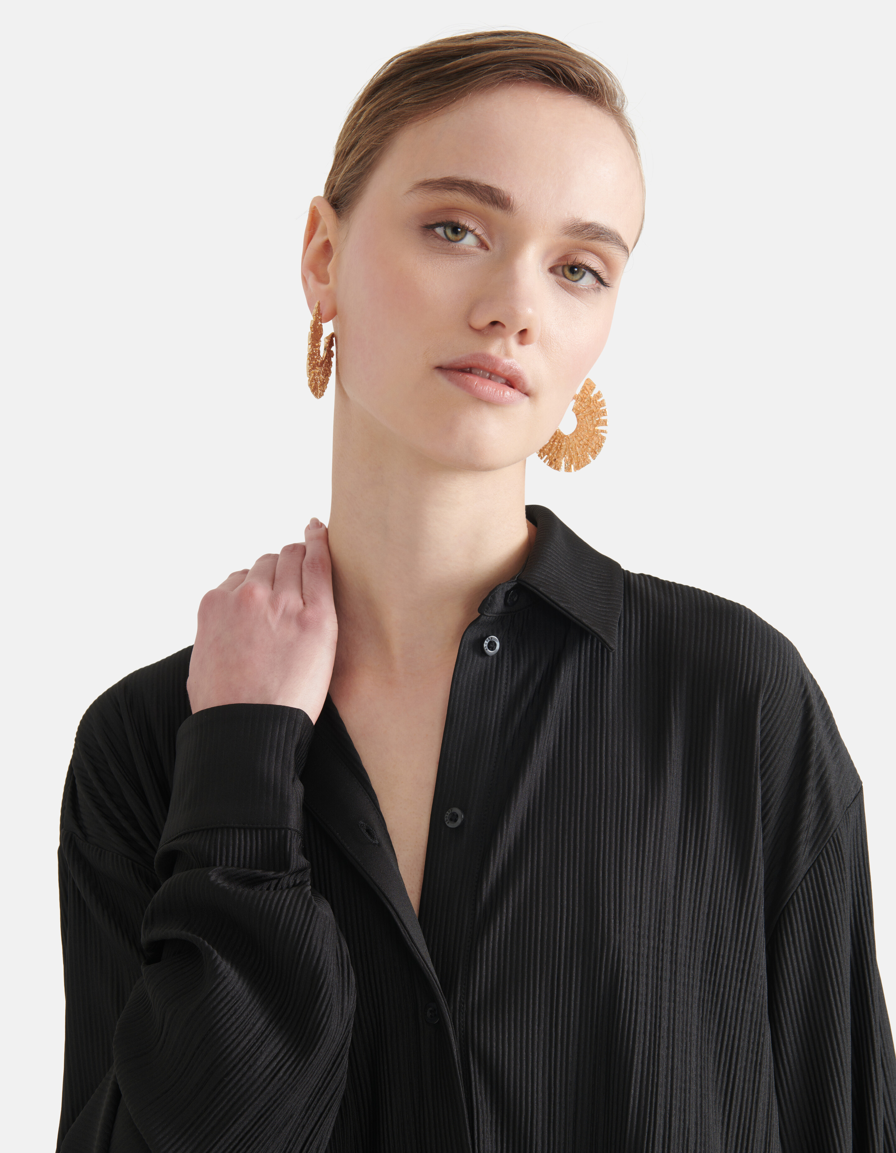 Crinkle Bluse Schwarz SHOEBY WOMEN