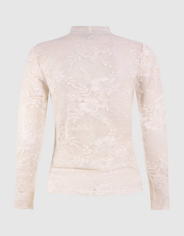 Flower Kanten Top Gebroken Wit SHOEBY WOMEN