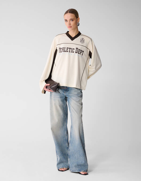 Sportliches Langarmshirt Gebrochen Wei&szlig; SHOEBY WOMEN