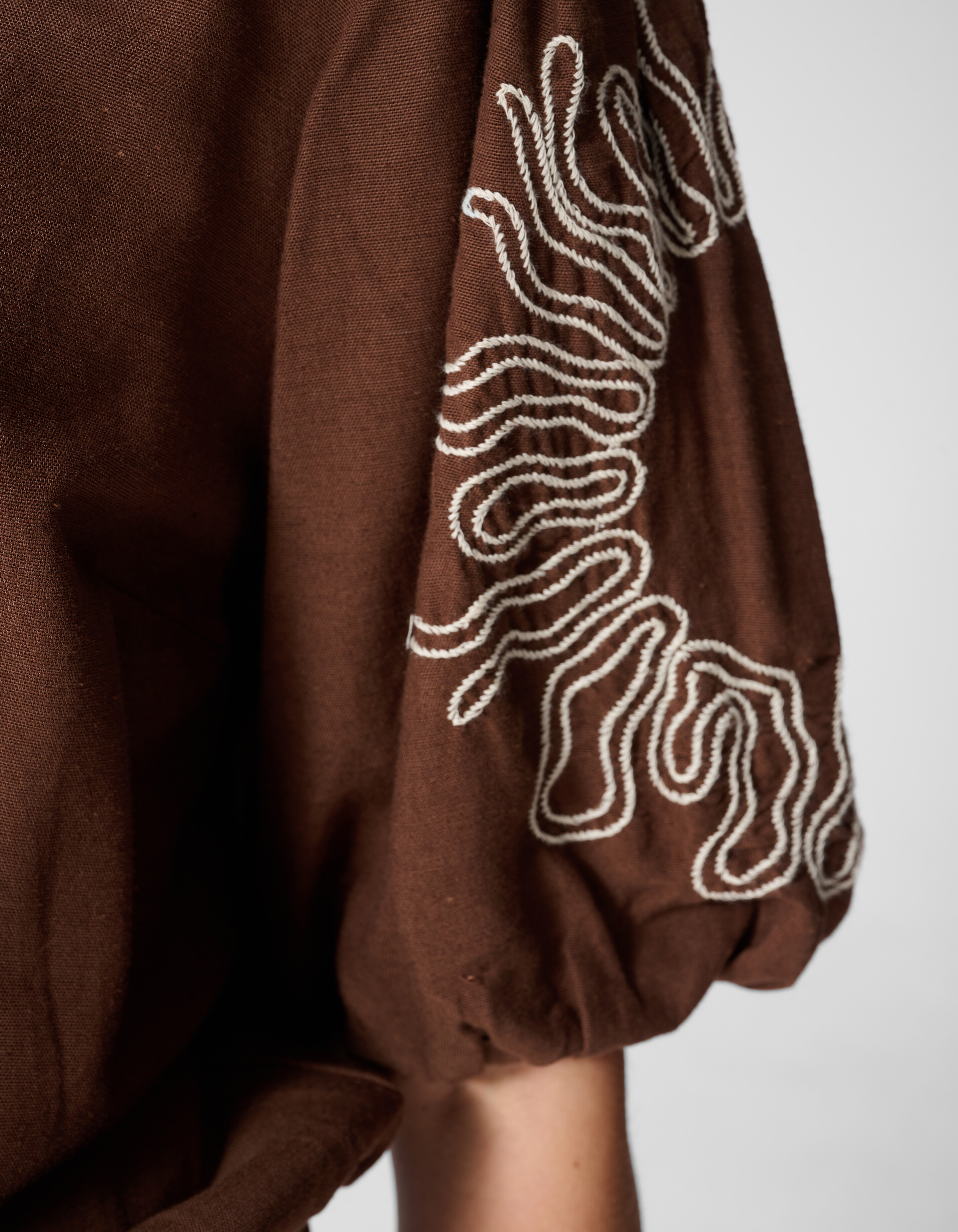 Stickerei Crop-Top Braun SHOEBY WOMEN