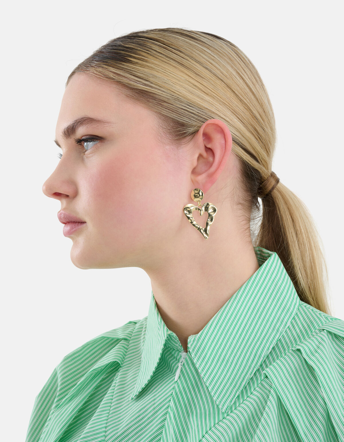 Herz-Ohrringe Gold SHOEBY ACCESSOIRES