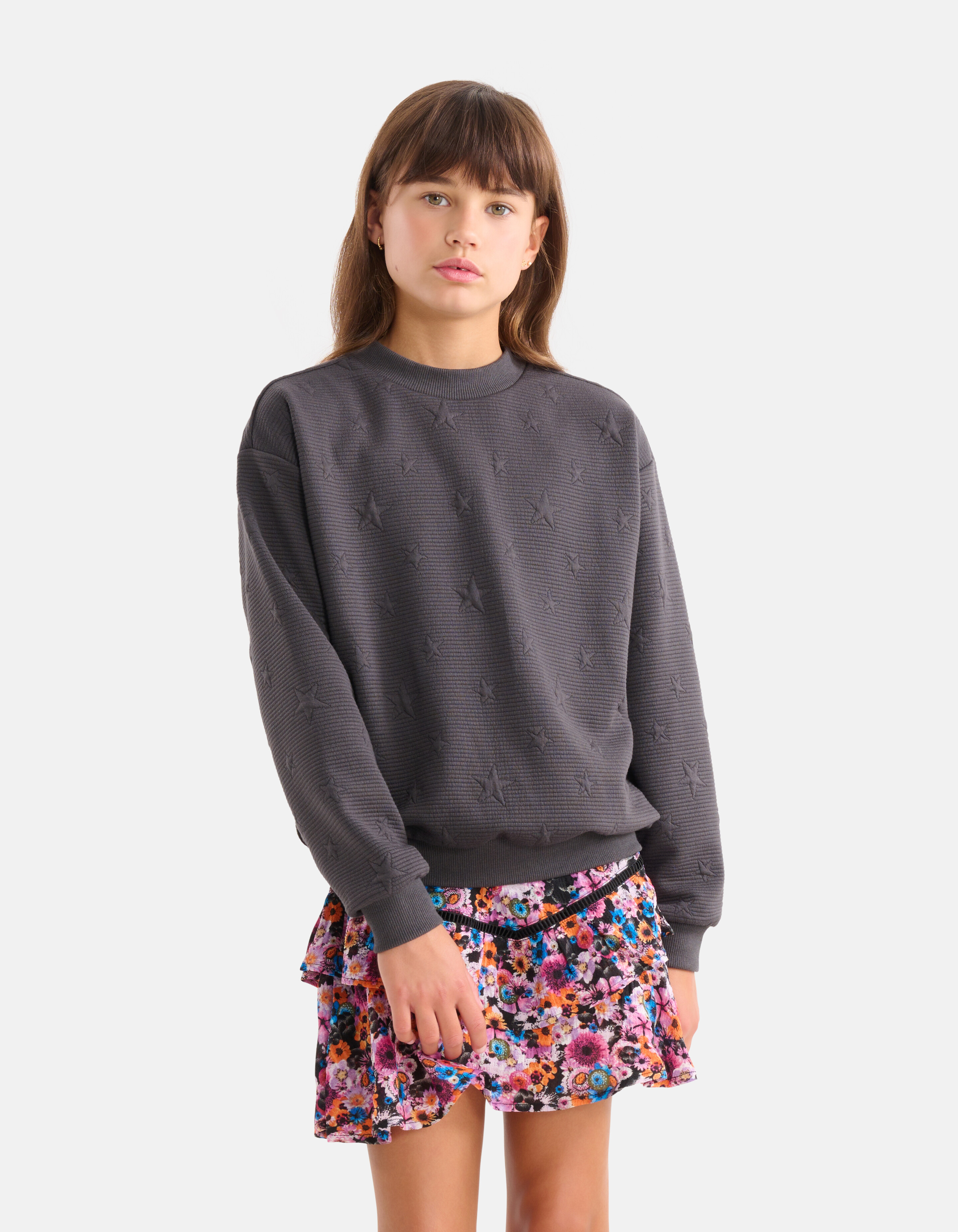Sterne Pullover Dunkelgrau SHOEBY GIRLS