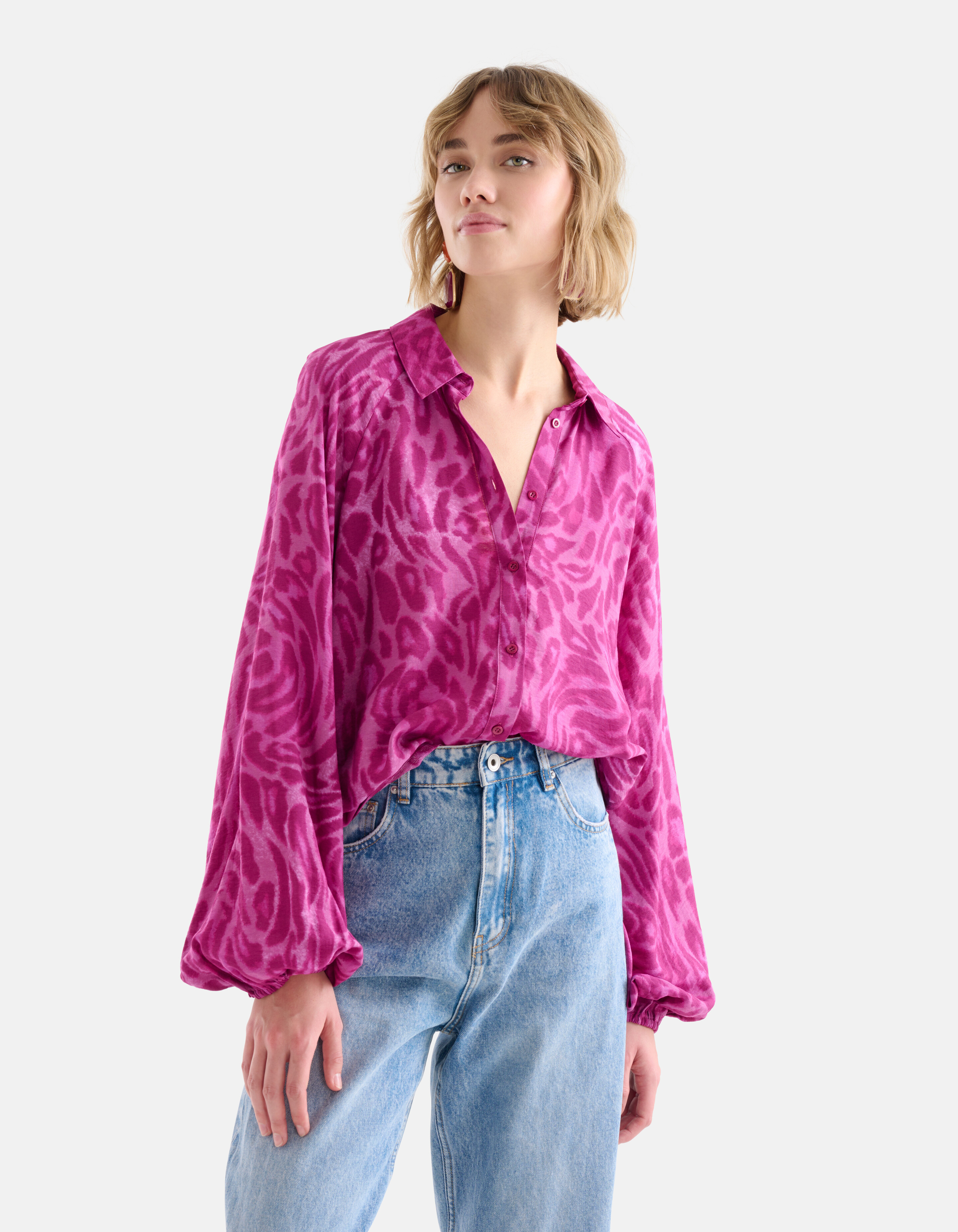 Bluse mit Leopardenmuster Rosa SHOEBY WOMEN