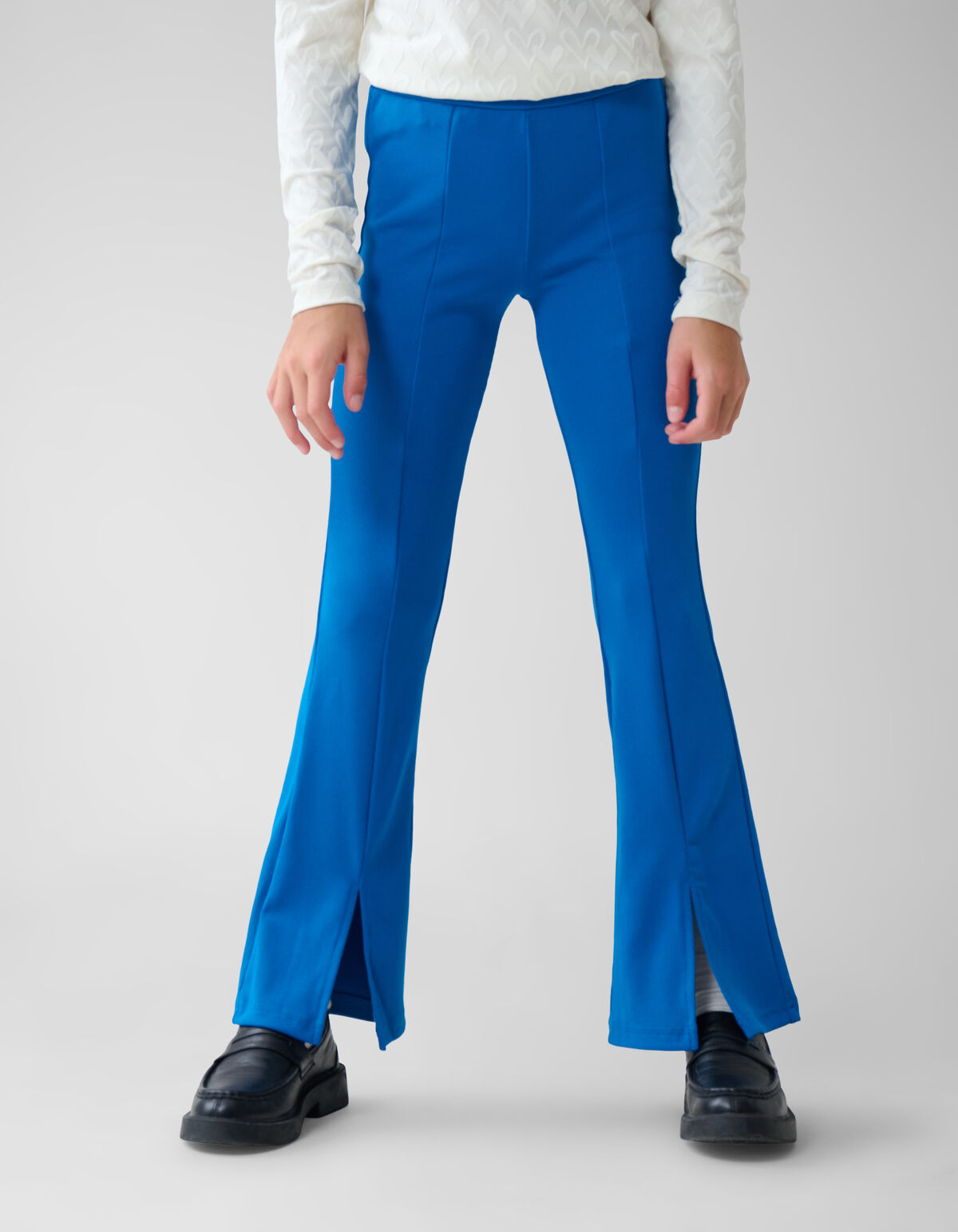 Ausgestellte Rippen-Leggings Blau SHOEBY GIRLS