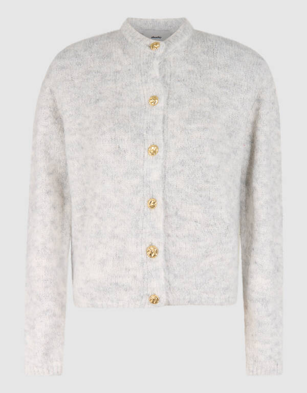 Weiche Strickjacke Hellgrau SHOEBY WOMEN