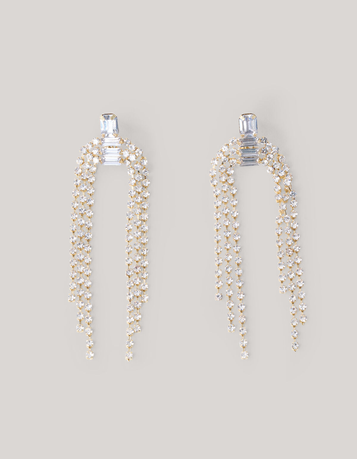 Strass-Ohrringe Gold SHOEBY ACCESSOIRES