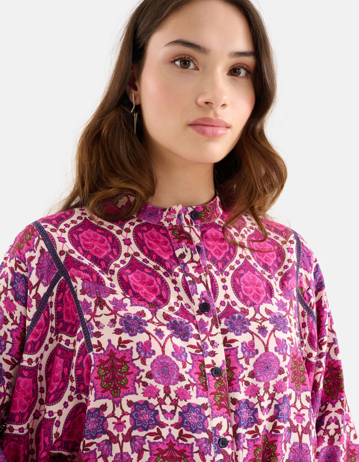 Grafik Print Bluse Lila SHOEBY WOMEN