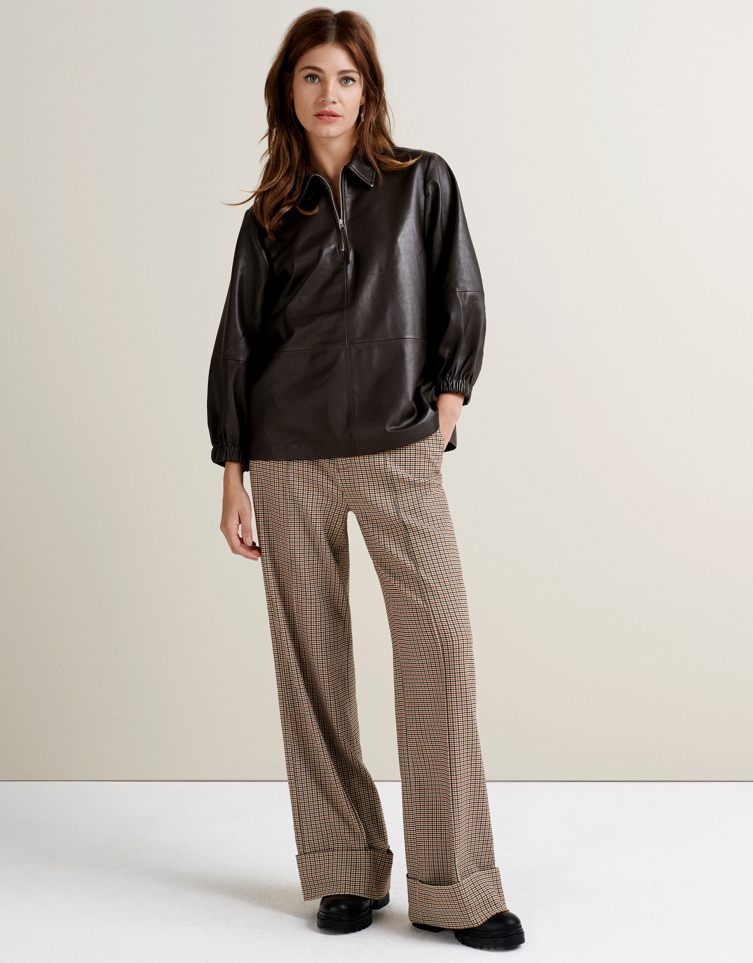 Lederbluse Eksept