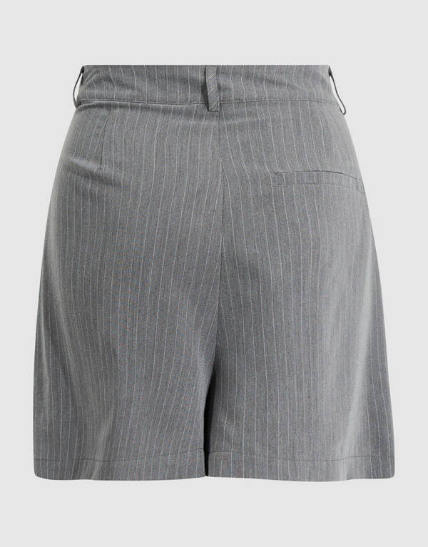 Nadelstreifen-Plissee-Skort Dunkelgrau SHOEBY WOMEN