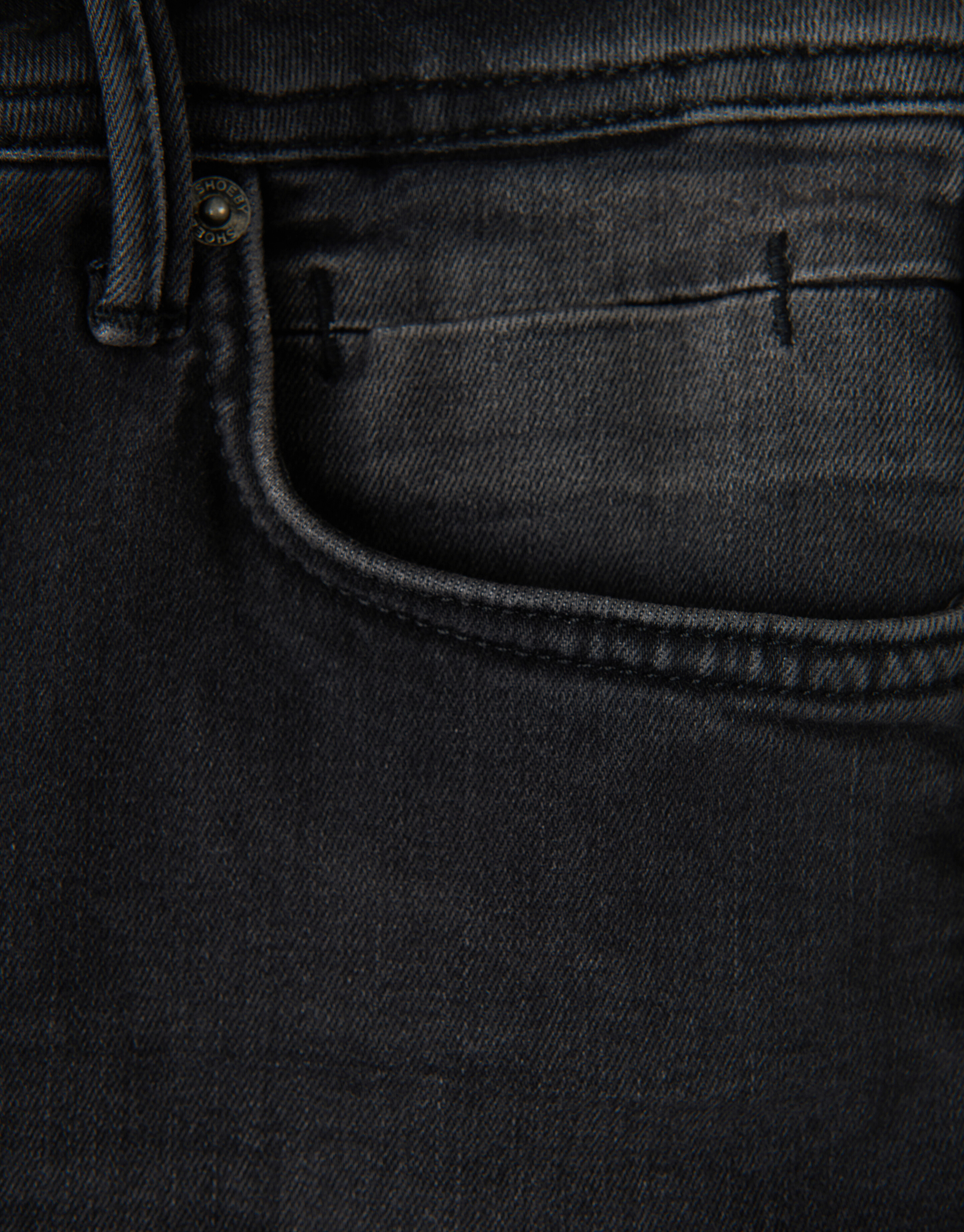 Slim Jeans Washed Schwarz Länge 34 Refill