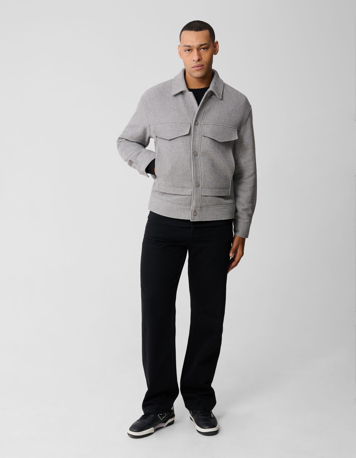 Wollmix-Jacke Grau SHOEBY MEN