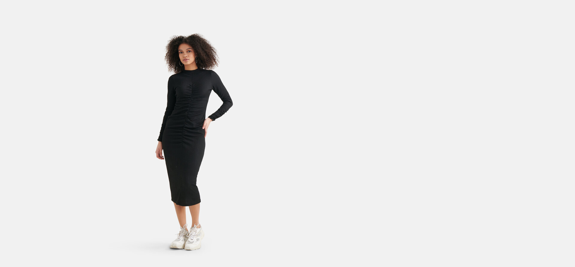 Crinkle Kleid Schwarz SHOEBY WOMEN