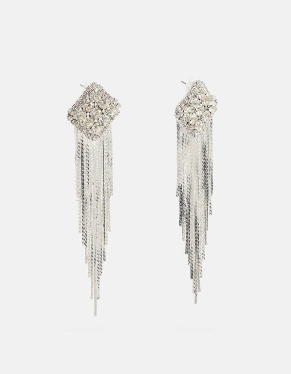 Strass-Ohrringe Silber SHOEBY ACCESSOIRES