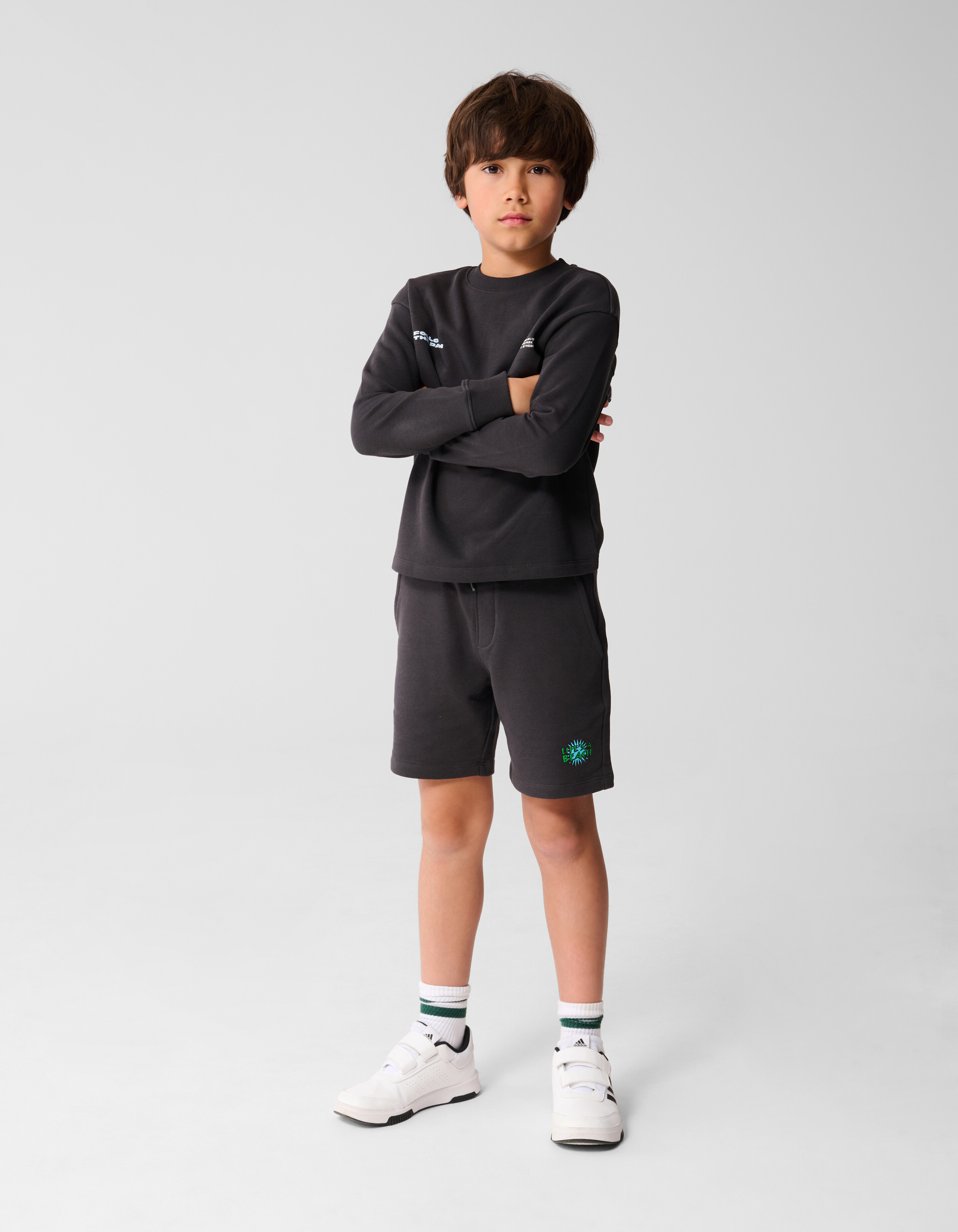 Text Artwork Pullover Dunkelgrau SHOEBY BOYS