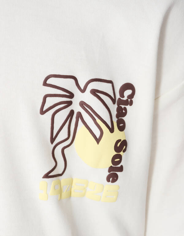 Palm Artwork T-Shirt Gebrochen Wei&szlig; SHOEBY BOYS