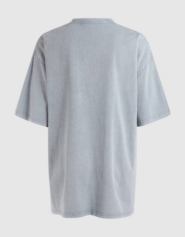 Übergroßes gewaschenes T-shirt Hellgrau SHOEBY WOMEN